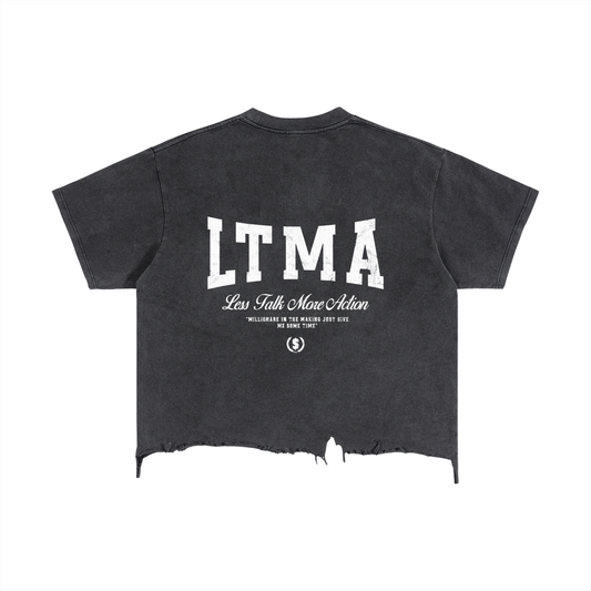 Vintage Wash Boxy Distressed Hem T-Shirt