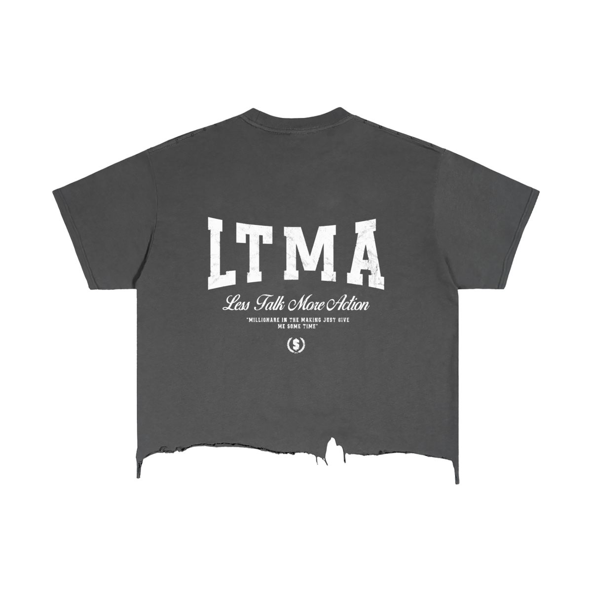 Vintage Wash Boxy Distressed Hem T-Shirt