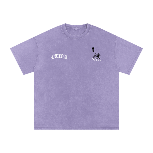 LTMA vs. NYC - Snow Washed Oversized Cotton T-Shirt