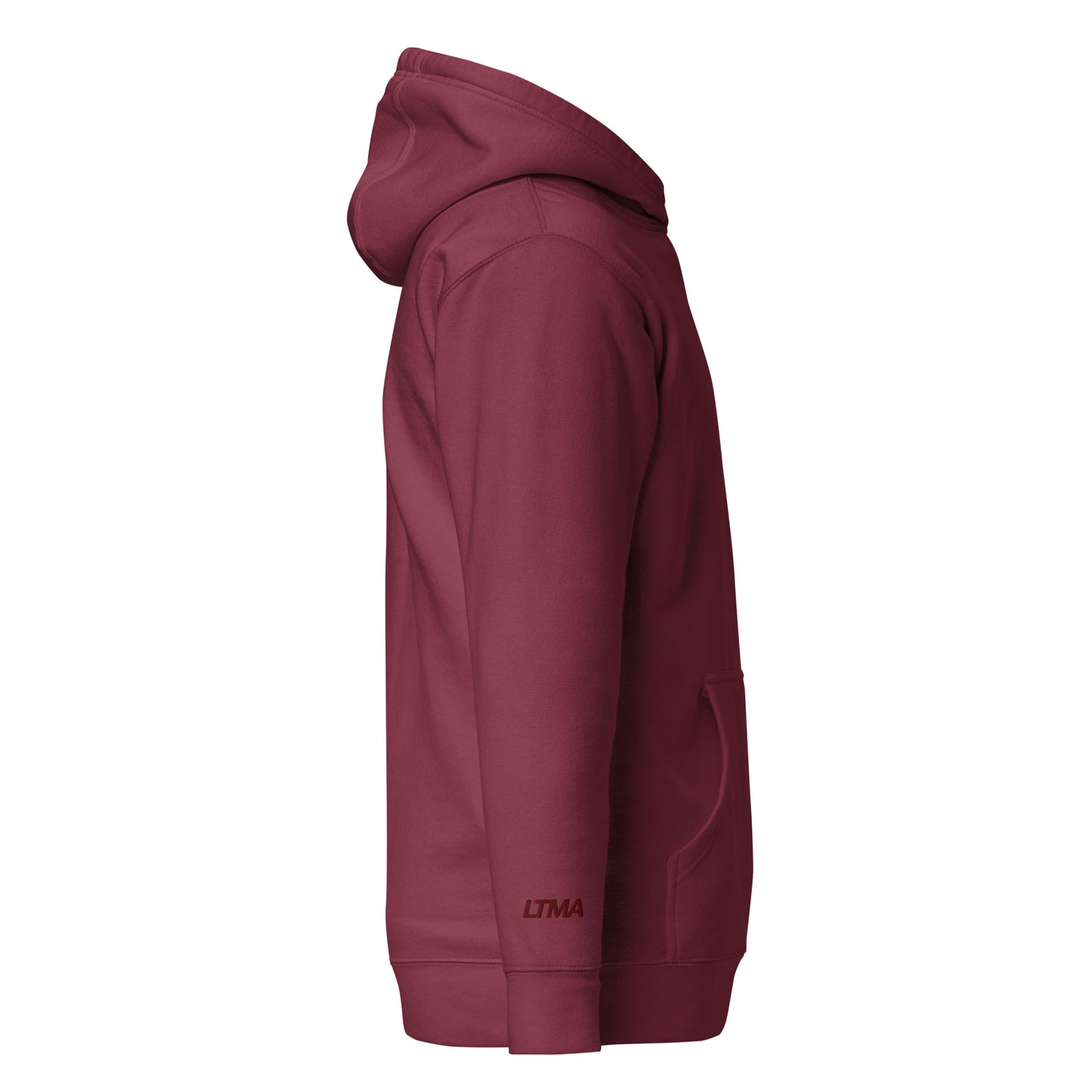 Face Hoodie- Maroon