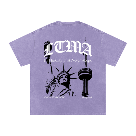 LTMA vs. NYC - Snow Washed Oversized Cotton T-Shirt