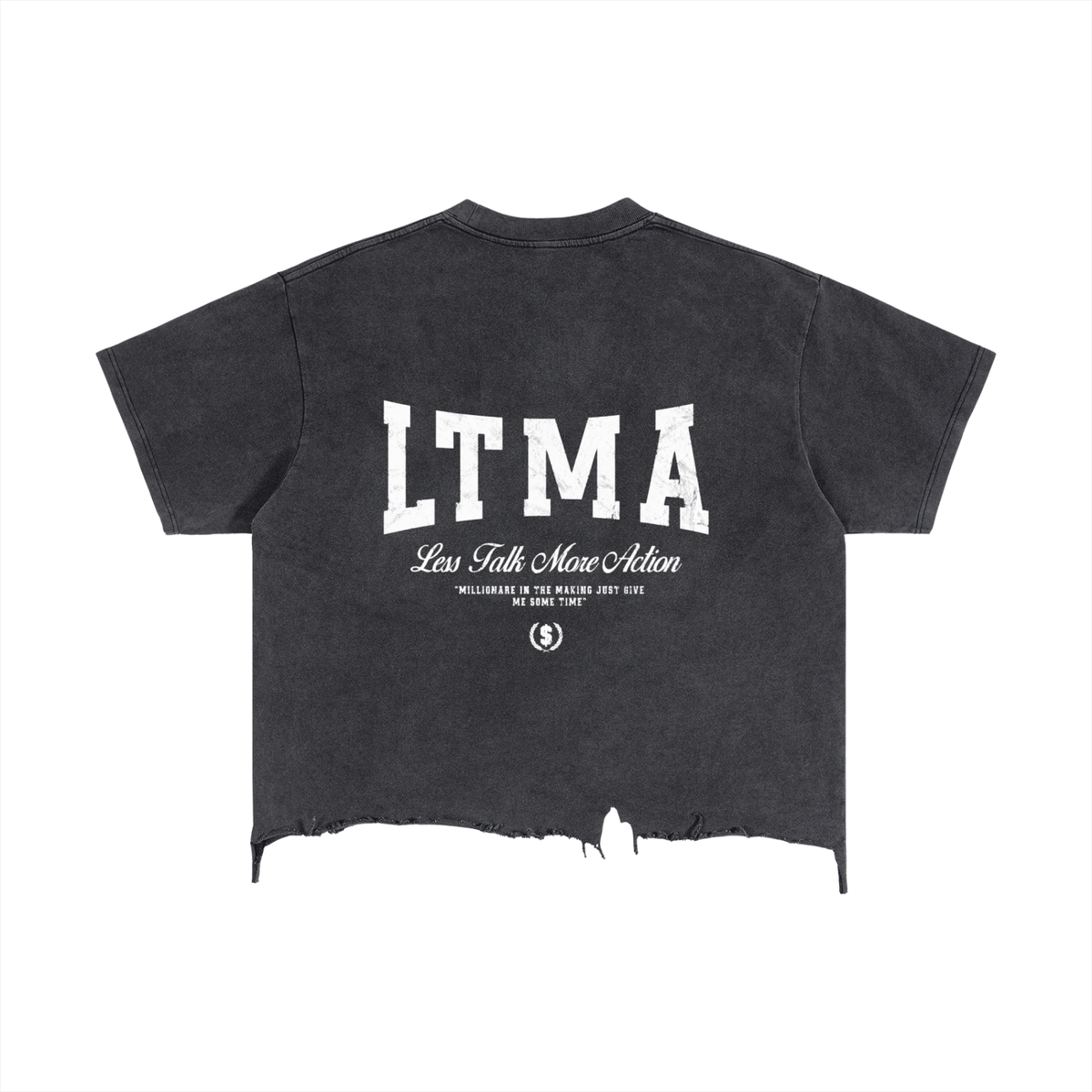 Vintage Wash Boxy Distressed Hem T-Shirt