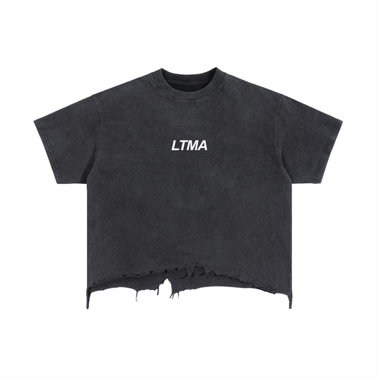 Vintage Wash Boxy Distressed Hem T-Shirt