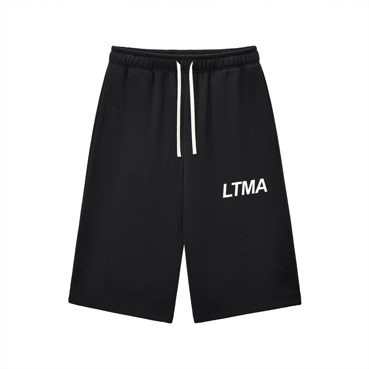 Relaxed Drawstring Three-quarter Sweatpants
