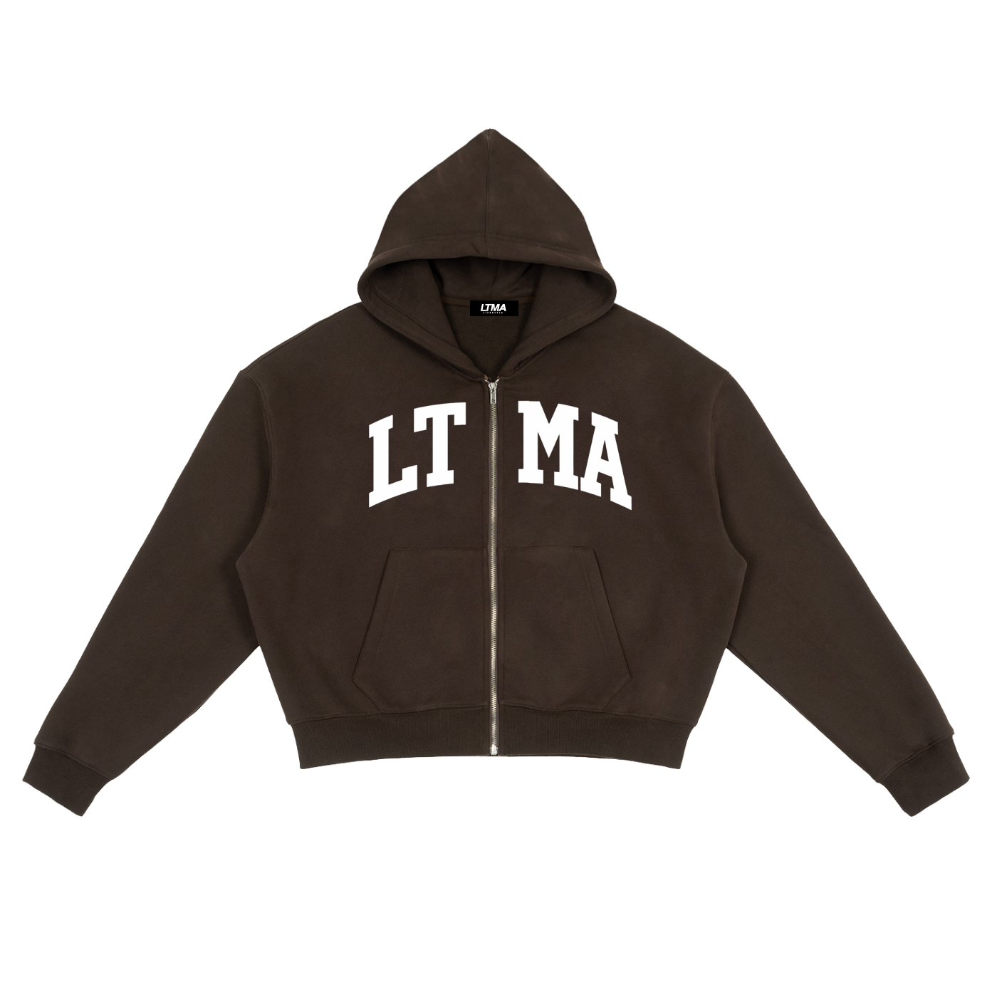 LTMA Fleece Zip-Up Boxy Crop Hoodie