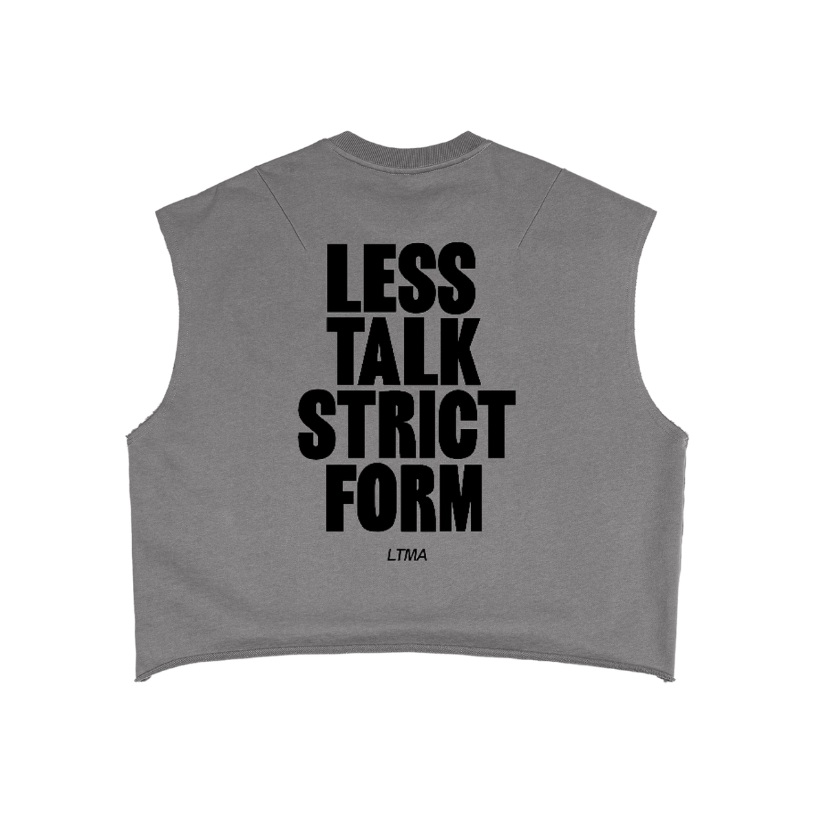 LESS TALK STRICT FORM Boxy Cropped Tank Top