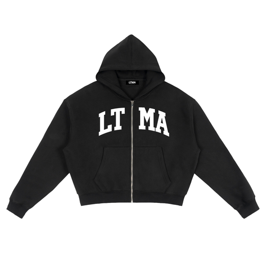 LTMA Unisex Fleece Zip-Up Boxy Crop Hoodie