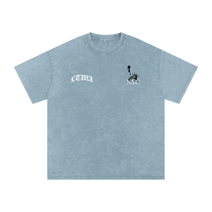 LTMA vs. NYC - Snow Washed Oversized Cotton T-Shirt