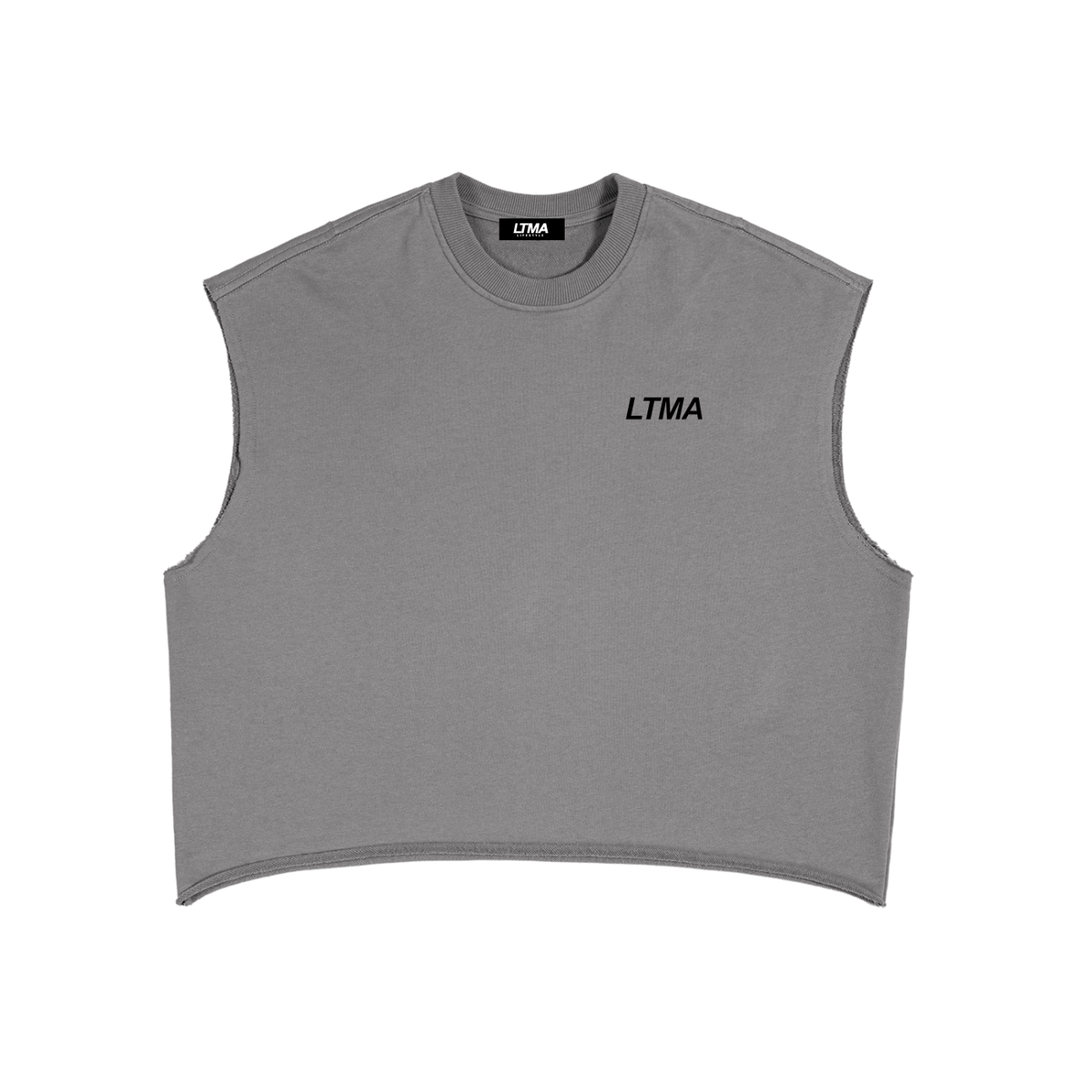 LESS TALK STRICT FORM Boxy Cropped Tank Top