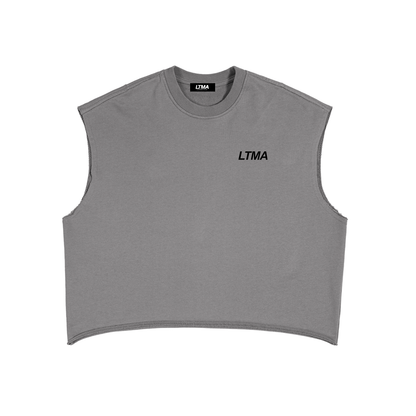 LESS TALK STRICT FORM Boxy Cropped Tank Top